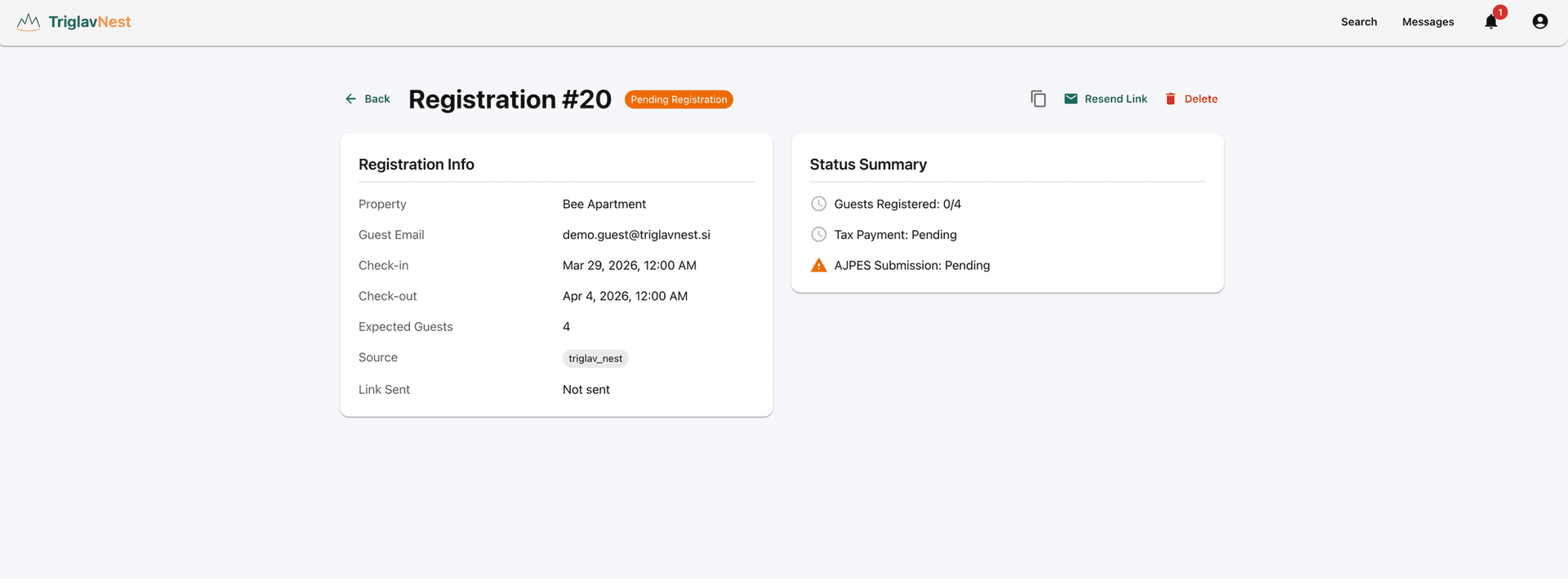Register gostov (AJPES)